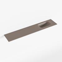 MONDIAZ EDEN Smoke solid surface inleg wastafel voor toiletmeubel 110cm. Positie wasbak rechts - thumbnail
