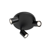 QAZQA Moderne plafondlamp zwart verstelbaar rond 3-lichts - Java - thumbnail