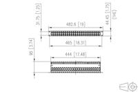 Metz Connect 130B11P0-E 24 poorten Netwerkpatchpaneel 483 mm (19) CAT 6A 1 HE Grijs Ingericht - thumbnail