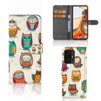 Xiaomi 11T | 11T Pro | Telefoonhoesje | Met pasjeshouder | Vrolijke Uilen - thumbnail