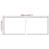 Tuinscherm 1000x120 cm PVC crmekleurig - thumbnail