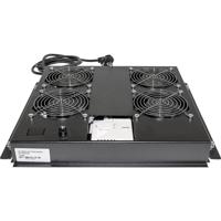 Intellinet 712866 19 inch 4 x Ventilator voor patchkast 1 HE Zwart - thumbnail