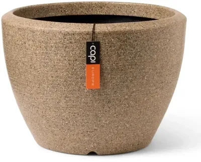 Capi bloempot bol Arc Granite 75x60 cm taupe