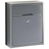 Albert Rvs brievenbusLetter Design 40cm grijs - 690774 - thumbnail