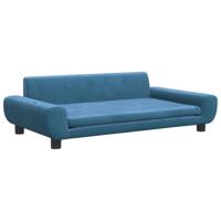 VidaXL Hondenmand 100x54x33 cm fluweel blauw - thumbnail
