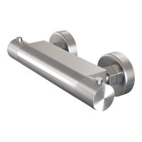Brushed Carving opbouw douche thermostaatkraan RVS geborsteld PVD - thumbnail