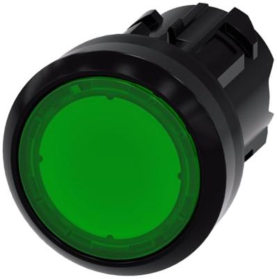 Siemens 3SU10010AB400AA0 3SU1001-0AB40-0AA0 Verlichte druktoets Bedieningsknop vlak, Kunststof frontring Groen 1 stuk(s)