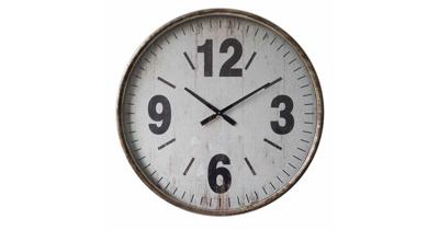 Wandklok metaal bruin grijs 67 cm