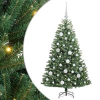 VidaXL Kunstmatige inklapbare kerstboom groen 120 cm pvc en metaal - thumbnail