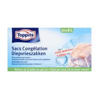 Toppits Diepvrieszakjes 6ltr 20 stuks - thumbnail