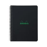 Notbk rhodia greenbook a5 lijn 6-g 180 pag zwart - thumbnail