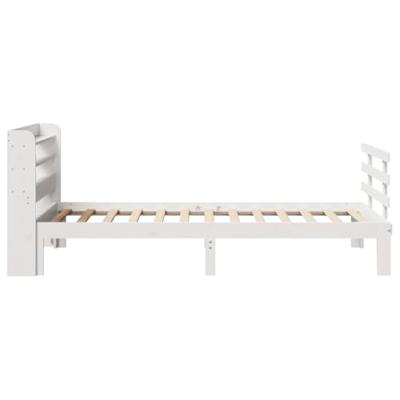 Bedframe met hoofdeinde zonder matras 90x200 cm wit