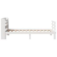 Bedframe met hoofdeinde zonder matras 90x200 cm wit - thumbnail