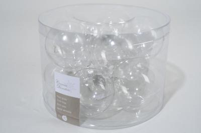 Decoris kerstbalmix glas d6cm 10st transparant