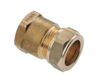 Bonfix knelkoppeling - Schroefbus - 3/4 x 22 mm - Messing - thumbnail