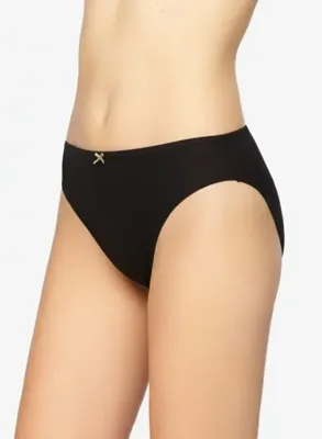 3367 dames bikini slip - Elastisch katoen dames onderbroek- Mini slip wit en zwart
