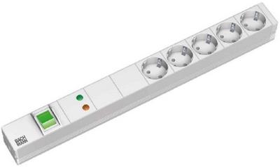 Bachmann 333.403 19 inch Stekkerdoos voor patchkast 1 HE Geaarde contactdoos Overspanningsbescherming Lichtgrijs Bachmann 333.403 19 inch Stekkerdoos voor patchkast 1 HE Geaarde contactdoos Overspanningsbescherming Lichtgrijs
