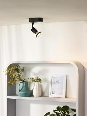 Lucide JASTER-LED - Plafondspot - LED - GU10 - 1x5W 2700K - Zwart Lucide JASTER-LED - Plafondspot - LED - GU10 - 1x5W 2700K - Zwart