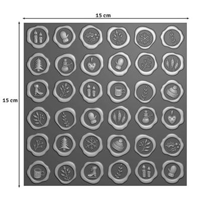 Vaessen Creative • embossing folder wax zegels 15x15cm