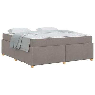 Bedframe met matras Taupe 180 x 200 cm Stof