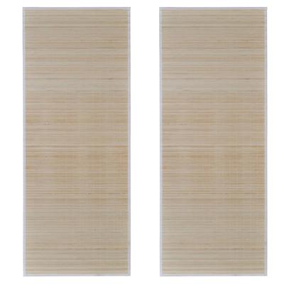 VidaXL Tapijten 2 st rechthoekig 120x180 cm bamboe natuurlijk