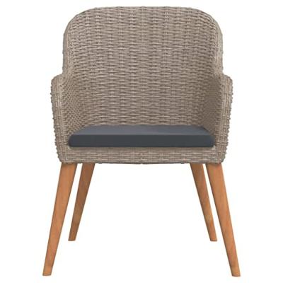 3-delige Tuinset met kussens bruin