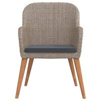 3-delige Tuinset met kussens bruin - thumbnail