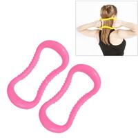 2 stk PP dubbele massage punt yoga cirkel fascia stretching ring Pilates weerstand ring (roze) - thumbnail