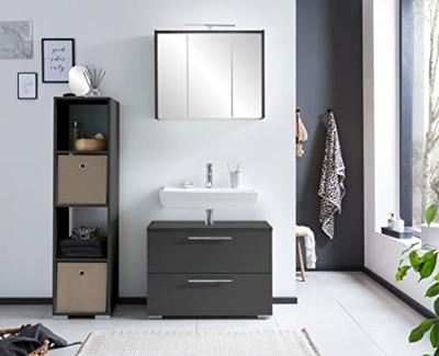 Schildmeyer Onderkast wastafel Carlos (Breedte 80 cm, Antraciet)