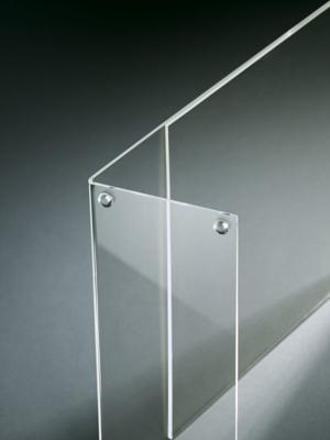 Sigel TA210 Tafelstatief L-vorm Voor papierformaat: DIN A4 Glas (helder) 1 stuk(s)