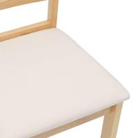 Eetkamerstoelen met kussens 2 st massief hout rubber - thumbnail