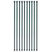 VidaXL Tuinpalen 1 m metaal groen 10 st - thumbnail
