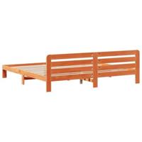 Bedframe zonder matras massief grenenhout wasbruin 180x200 cm - thumbnail
