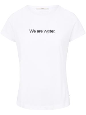 Shirt van 100% katoen met ronde hals Van Lanius wit