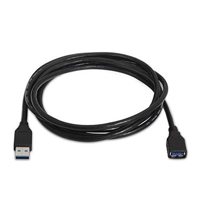 AISENS A105-0041 - USB-kabel (1 m, USB A, USB A, 3.0 3.1 Gen 1), 5000 Mbit/s, zwart)