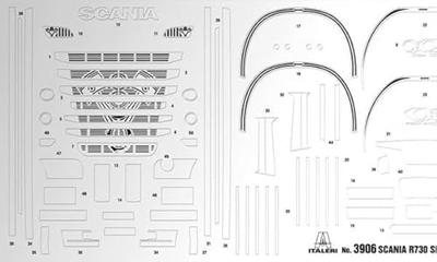 Italeri 1/24 Scania R730 V8 Streamline Silver Friffin Italeri 1/24 Scania R730 V8 Streamline Silver Friffin