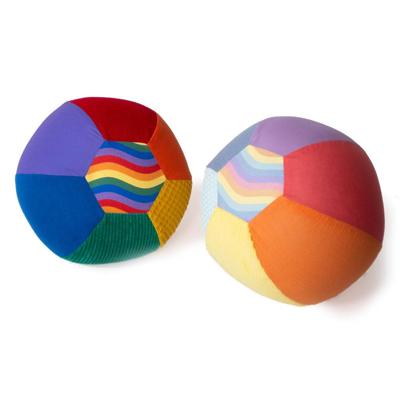 Little Botanic label Sensorische Ballonbal set regenboog & pastel