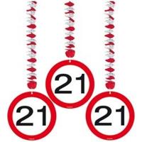 Hangdecoratie verkeersbord 21 - thumbnail