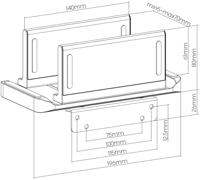 My Wall HZ50L HZ50L PC-houder 75 x 75 mm VESA-standaard, 100 x 100 mm VESA-standaard, Vrijstaand Zwart Belastbaar tot: 3 kg - thumbnail