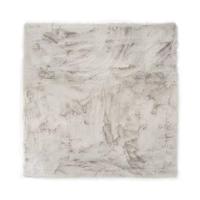 Tapeso Vierkant hoogpolig vloerkleed - Comfy plus - lichtgrijs - - thumbnail