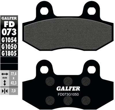 GALFER remblokken "fd073" brake pad fd 073 g1050 organic