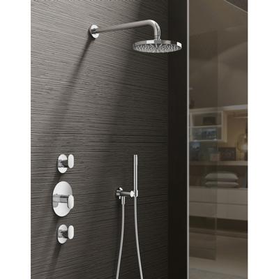 Hotbath Get Together IBS5GN inbouwdouche met 30cm plafondbuis, 25cm hoofddouche en glijstang geborsteld nikkel