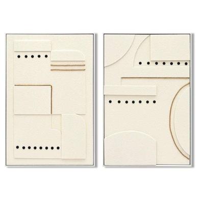 Schilderij Home ESPRIT Wit Modern Scandinavisch 62 x 4,5 x 92 cm (2 Stuks)