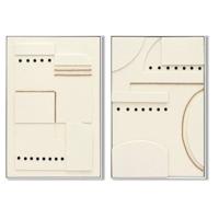 Schilderij Home ESPRIT Wit Modern Scandinavisch 62 x 4,5 x 92 cm (2 Stuks) - thumbnail