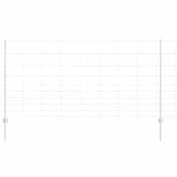 VidaXL Hek met paal zilver 1,2 x 25 m staal - thumbnail