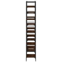 Boekenkast 127,5x28,5x172,5 cm bewerkt hout bruineikenkleurig - thumbnail