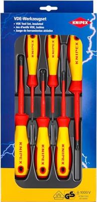 Knipex VDE schroevendraaier pakket | Phillips® / Pozidriv® | Zelfbedieningskaart/blister - 00 20 12 V03