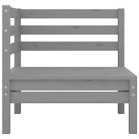 3-delige Loungeset massief grenenhout grijs - thumbnail