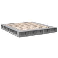 Bedframe bewerkt hout grijs sonoma eikenkleurig 200x200 cm - thumbnail