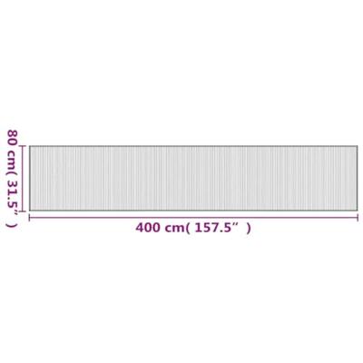 VidaXL Vloerkleed rechthoekig 80x400 cm bamboe grijs